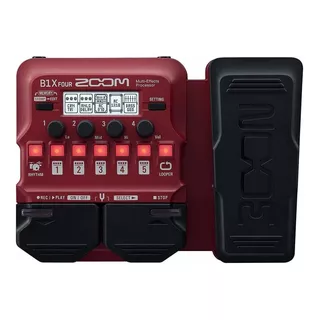 Pedal De Efecto Zoom B1x Four  Rojo