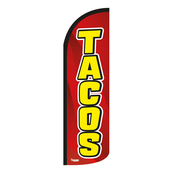 Bandera Publicitaria Tacos (r) Solo Tela 3.5 Metros