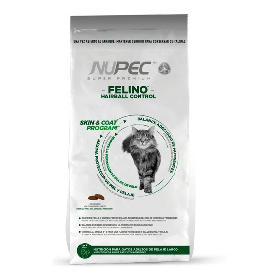 Nupec Gato Felino Pelo Largo Hairball 1.5kg