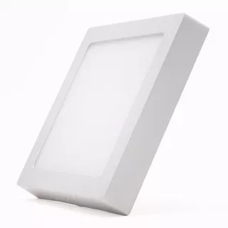 Plafon Led Superficial Cuadrado 18w Luz Fria Candela 6839 Color Blanco