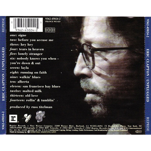 Eric Clapton Unplugged Cd Importado