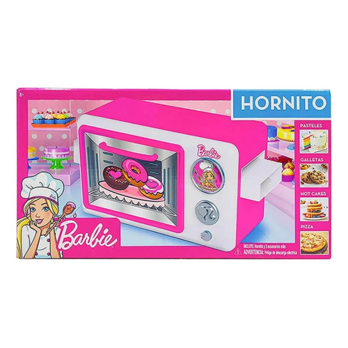 Hornito Barbie Mattel Con Pala, 2 Charolas Y Recetario Color Color Rosa