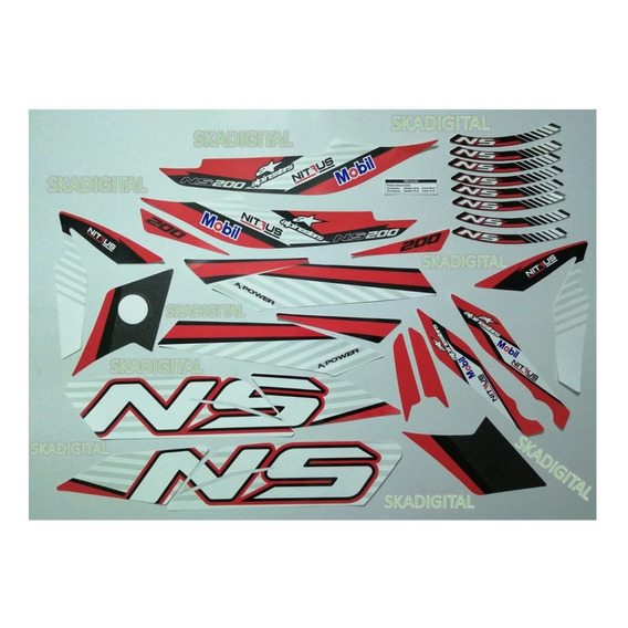 Kit Calcomanías Pulsar Ns 200 Copa