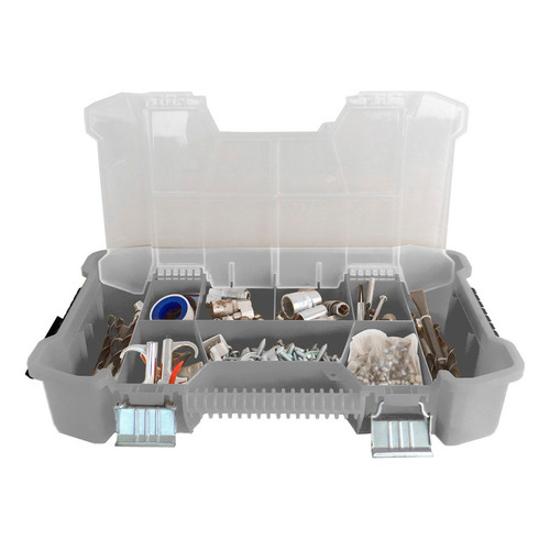 Caja Plástica Organizadora Gavetero 9 Div Silver Shadow Rex Color Blanco