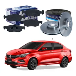  Kit Disco Pastilha Dianteiro Cronos 1.3 2018 A 2021
