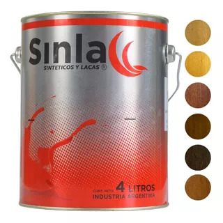 Impregnante Para Madera Satinado 4lts Filtro Solar 6 Colores