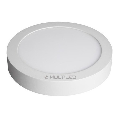 Plafon Multiled Redondo 18w Luz Fria Sensor De Movimiento Color Blanco