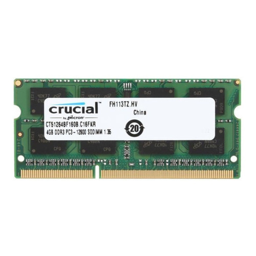 Memoria RAM color verde 4GB 1 Crucial CT51264BF160B