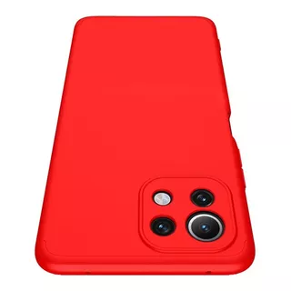 Carcasa Para Xiaomi Mi 11 Lite Antigolpes Slim Soft Gkk Color Rojo
