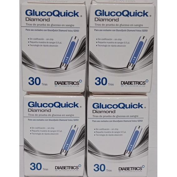 120 Tirillas Glucoquik Diamond Volce /gd50 + 100 Lancetas