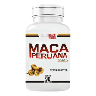 Maca Peruana Turbo Black Vitamin 1000mg 90 Tablets Suplemento Em Cápsulas