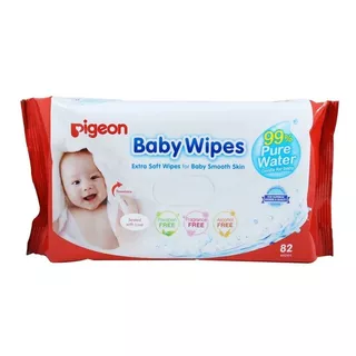 Pigeón Baby Wipes, Toallitas Húmedas, 99% Agua Pura 82 Und