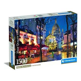 Rompecabezas Paris Montmartre 1500p Clementoni Francia Coeur
