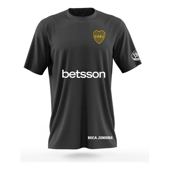 Polera Deportiva Dryfit Negra Fútbol Club Boca Juniors 2023