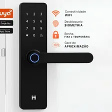 Fechadura Eletrônica Inteligente Digital Com Biometria Senha Pro Wi-fi
