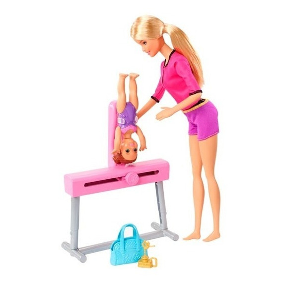 Barbie Gimnasta Muñeca Entrenadora De Gimnasia Mattel 