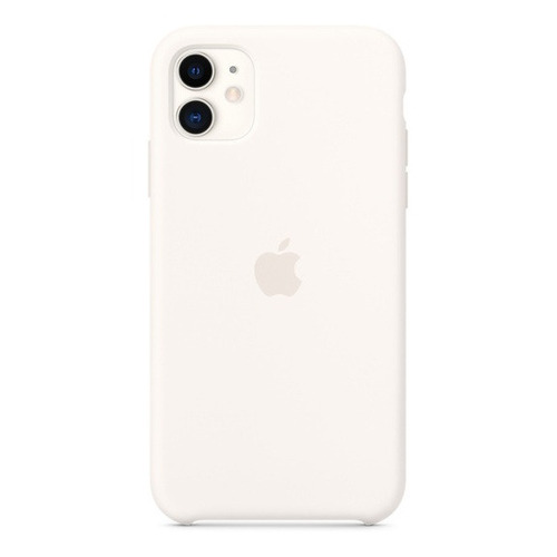 Funda Apple Silicone case soft white con diseño liso para Apple iPhone iPhone 11 por 1 unidad