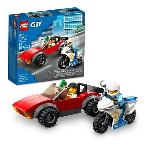 Kit Lego City Moto De Policía Y Coche A La Fuga 60392 3+ Cantidad de piezas 59