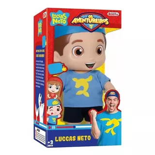 Boneco Luccas Neto Aventureiro Azul Sem Som Rosita - 1240