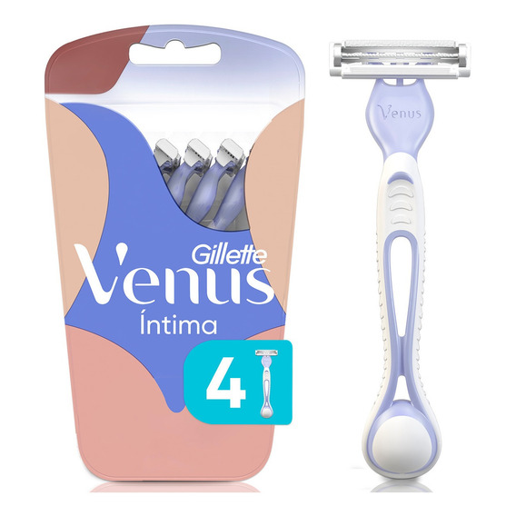 Máquina De Afeitar Gillette Venus Zona Intima Desechable 4ud