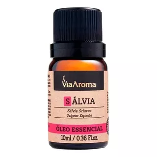 Óleo Essencial Salvia 10ml 100% Puro Natural Via Aroma