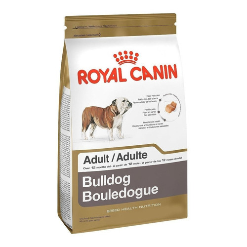 Alimento Royal Canin Breed Health Nutrition Bulldog para perro adulto de raza mediana sabor mix en bolsa de 7.7kg