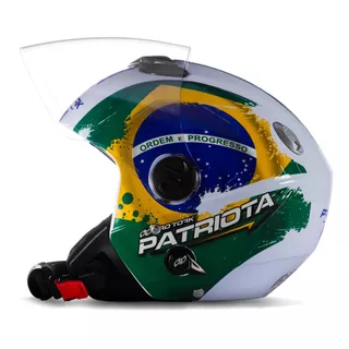 Capacete Moto Bolsonaro New Atomic Patriota Bandeira Brasil