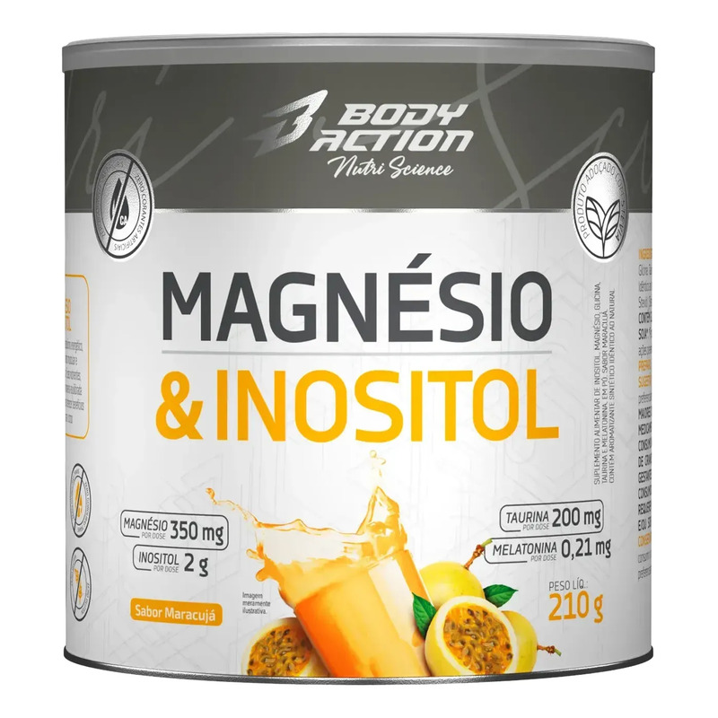 Magnésio Inositol Taurina E Melatonina 210g Bodyaction Magnésio Inositol Taurina E Melatonina 210g Bodyaction