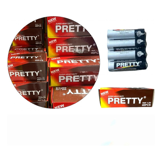 Pack 40 Pilas Doble Aa 1.5 Volt Pretty