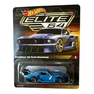 Hot Wheels Elite 64 Modified 69 Ford Mustang Azul Rlc | 2023