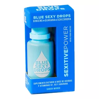 Suplemento Sexual Concentrado Masculino Blue Sexy Drops Sabor Mango