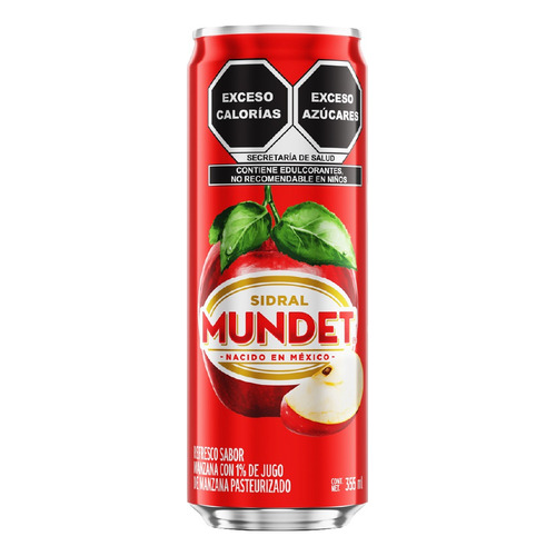 10 Pack Refresco Manzana Sidral Mundet 355 Ml