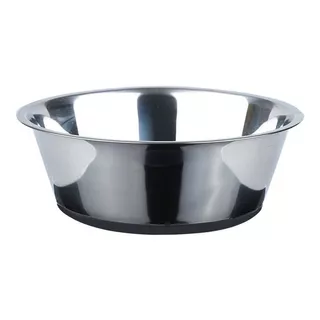 Comedero Cazuela Perro Gato Acero Inox Antideslizante N°4 Color Acero Inoxidable