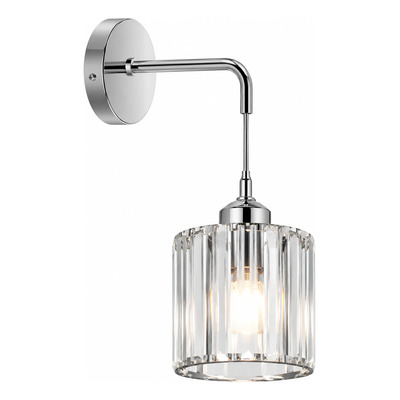 Aplique Colgante Prisma R Cristal Cromo Apto Led E27