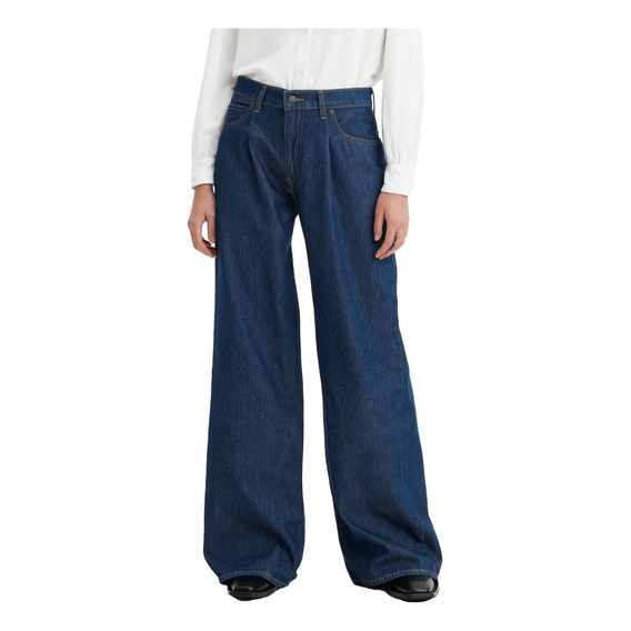 Jeans Mujer Baggy Dad Wide Leg Azul Levis A7455-0003