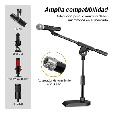 Soporte De Micrófono De Mesa Ajustable Para Blue Yeti, Bas