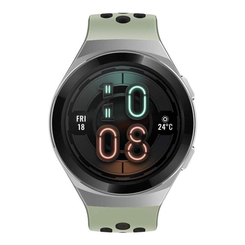 Huawei Watch GT 2e 1.39" caja 46mm de  metal y plástico  stainless steel, malla  mint green de  tpu HCT-B19