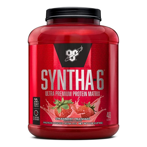 Suplemento en polvo BSN  Ultra Premiun Protein Matrix Syntha-6 proteína sabor strawberry milkshake en pote de 2.27kg