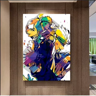 Cuadro Decorativo Jujutsu Kaisen Personajes Anime 60x90cm