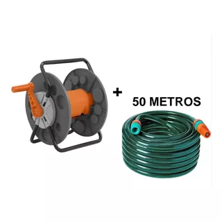 Kit Mangueira 1/2 Flex 50 Metros C/ Enrolador 55m Tramontina