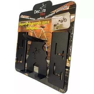 Suporte De Parede Bicicleta Decora Bike Horizontal Pendurar Cor Preto