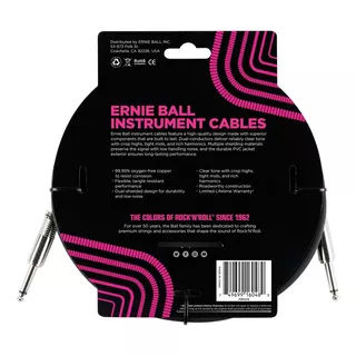 Ernie Ball Cable Para Instrumento P06048 3 Mts Negro