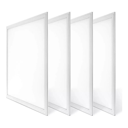 Panel Led 72w 60x60 Cm Fria Para Embutir Cuadrado Color Blanco