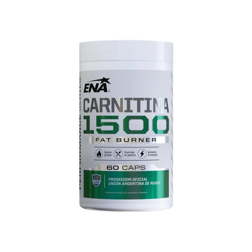 Suplemento en cápsulas ENA Sport  Carnitina 1500 Mg l-carnitina en pote de 46.2g 60 un