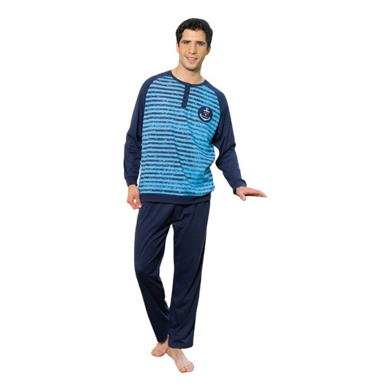Pijama Para Hombre De Algodon Invierno Talla  M L Xl Xxl 