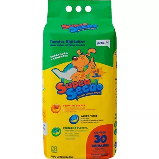 Tapete Higiênico Supersecão Para Cães 30 Unidades 80x60