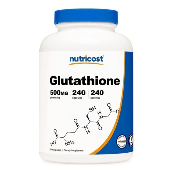 L Glutation 500mg Antioxidante 240 Caps Glutathione Reducido Sabor Neutro