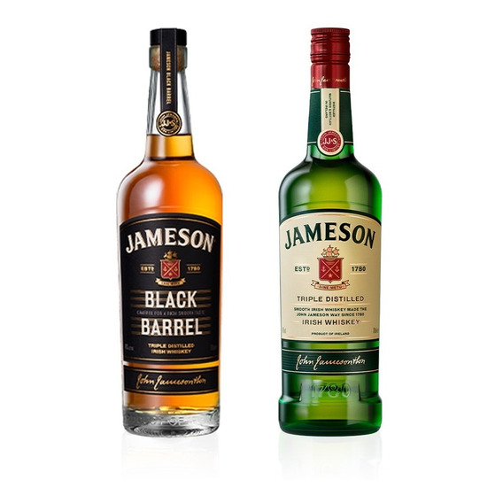 Combo Whiskey Jameson Regular + Jameson Black Barrel 700m X2