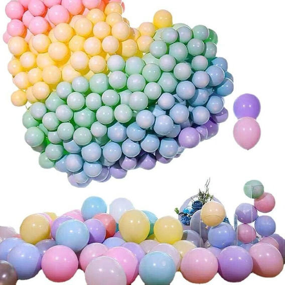 200 Globos De Látex De Colores Mixtos Macaron De 10 Pulgadas