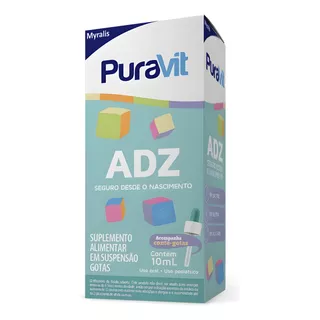 Suplemento Vitamínico Puravit Adz Gotas 10ml - Infantil